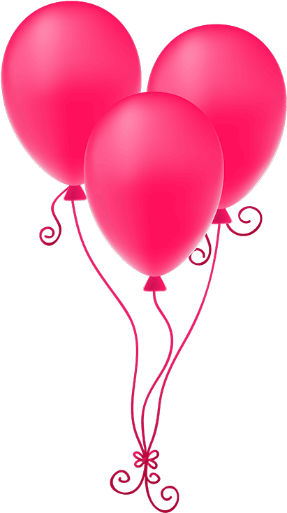 A Group Of Pink Balloons