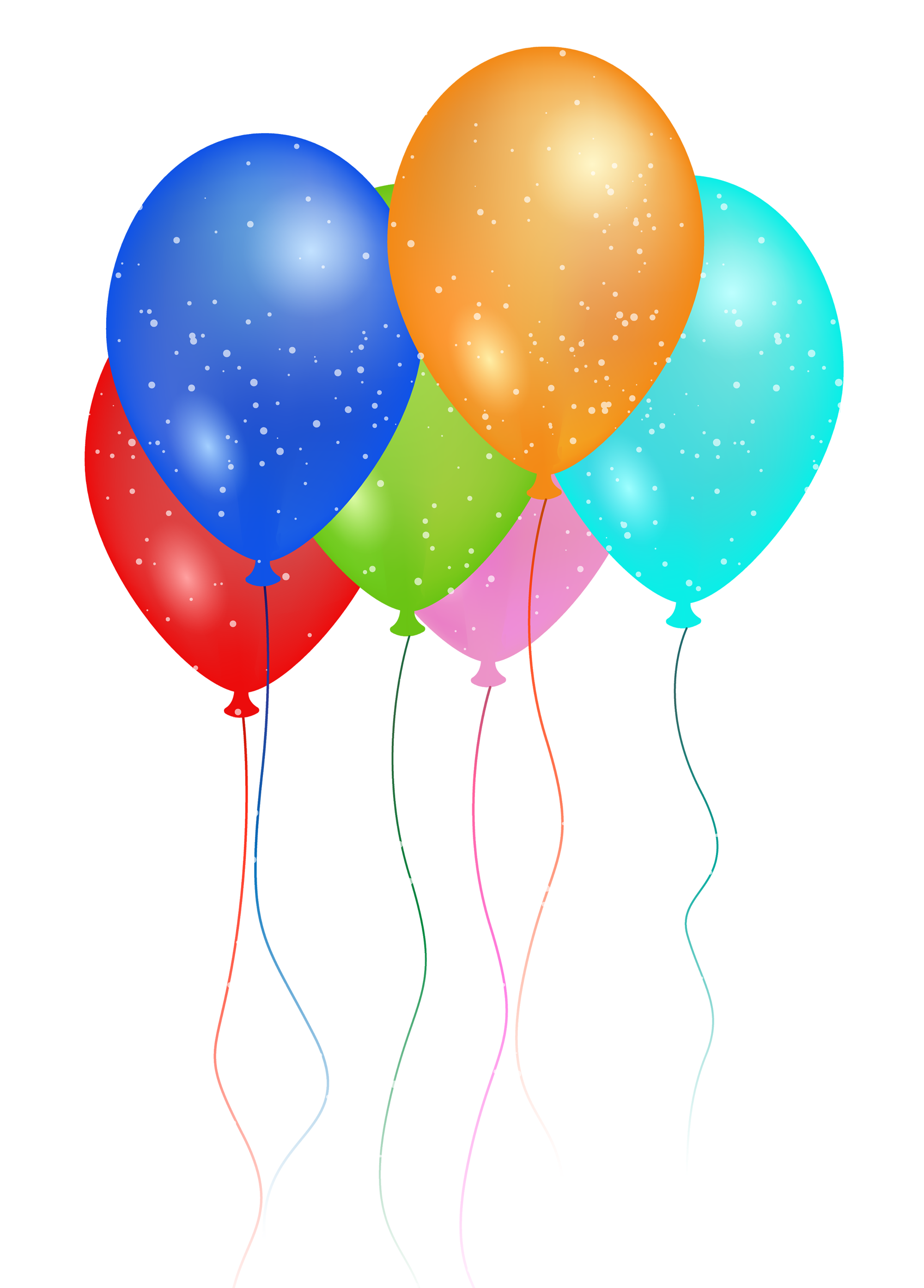 Birthday Balloons With Glitter