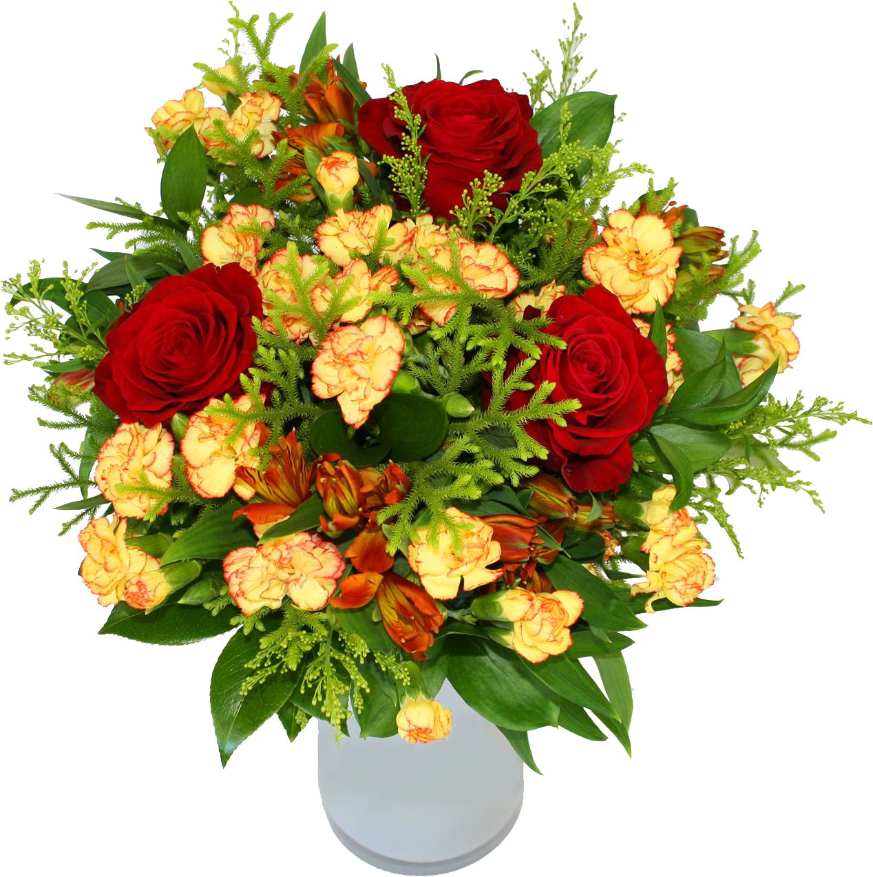 A Bouquet Of Flowers In A Vase
