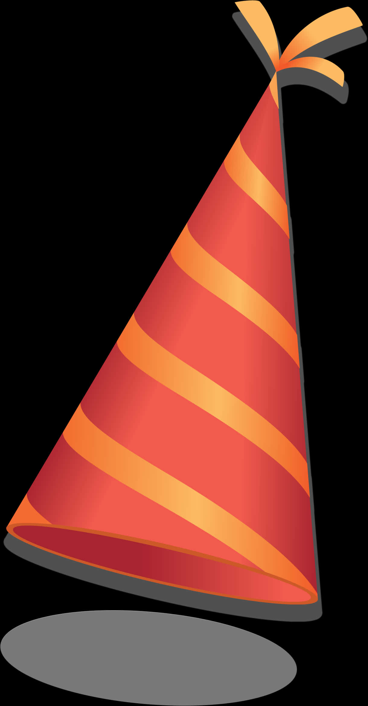 A Red And Orange Cone Hat
