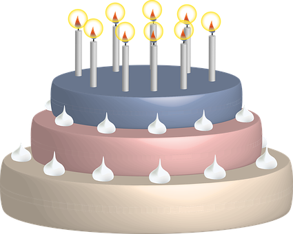 A Cake With Candles On Top