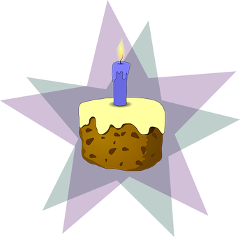 A Cake With A Candle