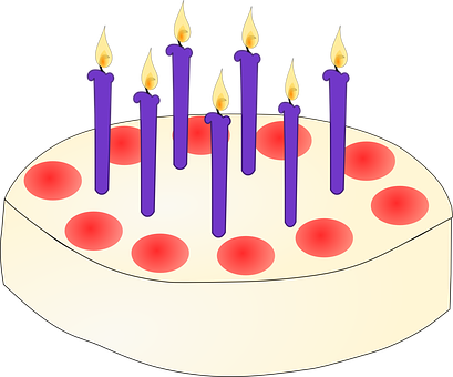 A Cake With Candles On It