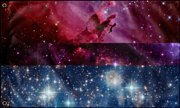 A Collage Of Stars And Galaxies