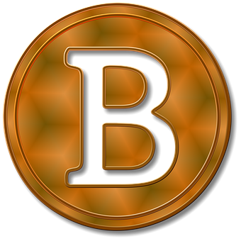 A Gold Circle With A Black Letter