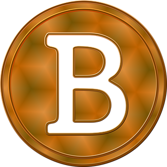 A Gold Coin With A Letter B
