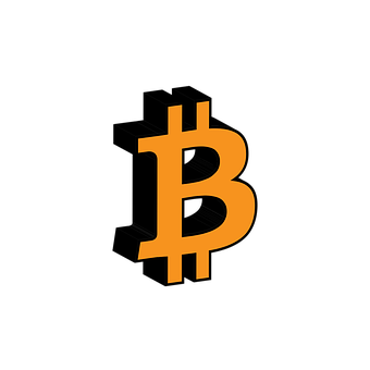 Orange Bitcoin Logo 3d