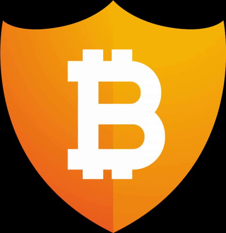 A Shield With A Bitcoin Symbol