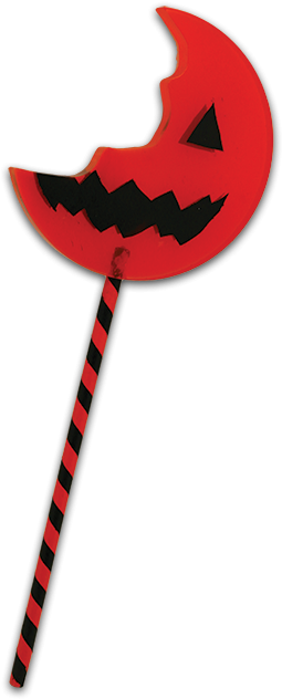 A Red And Black Lollipop