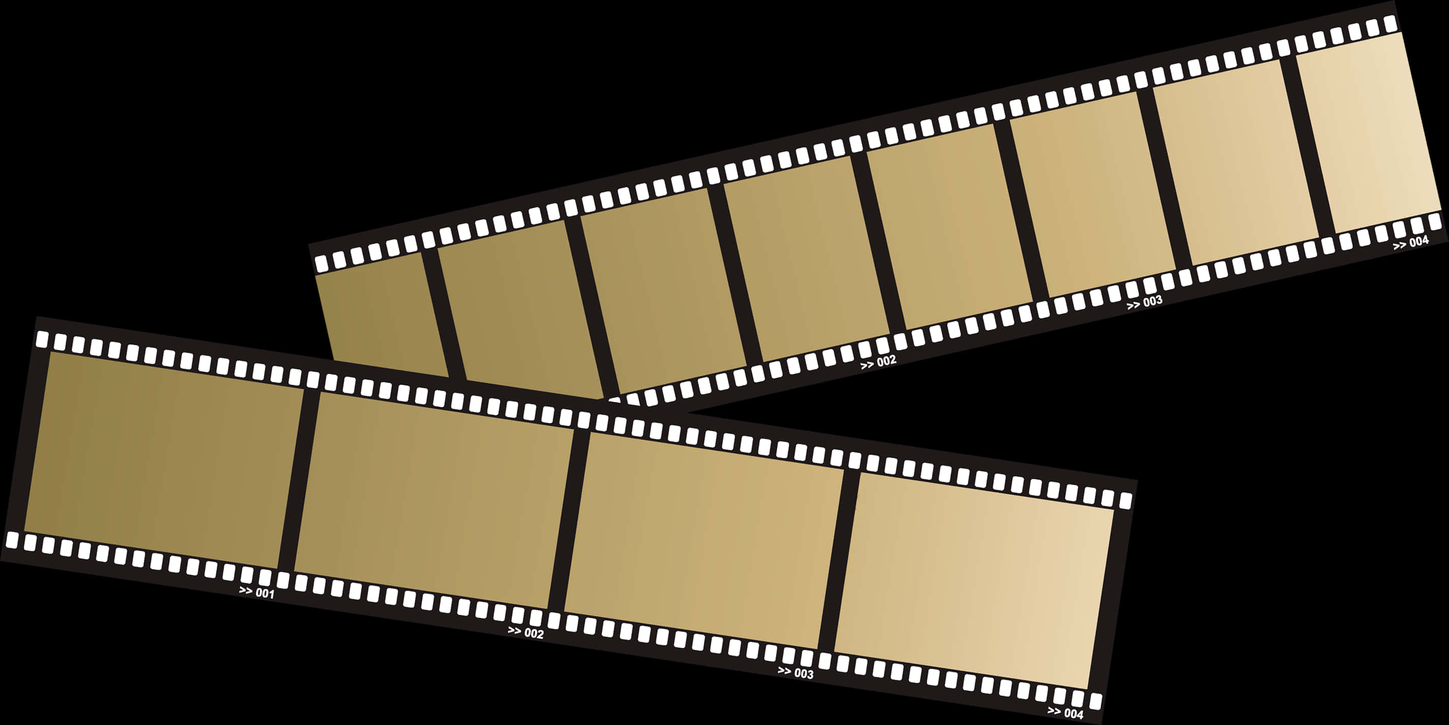 Black And Gold Film Strip