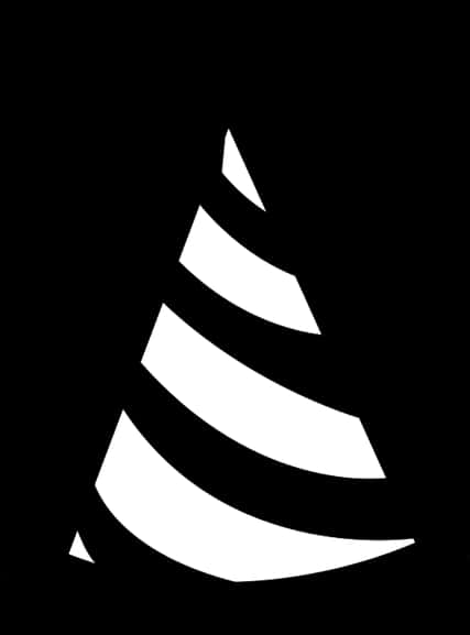 A Black And White Striped Cone