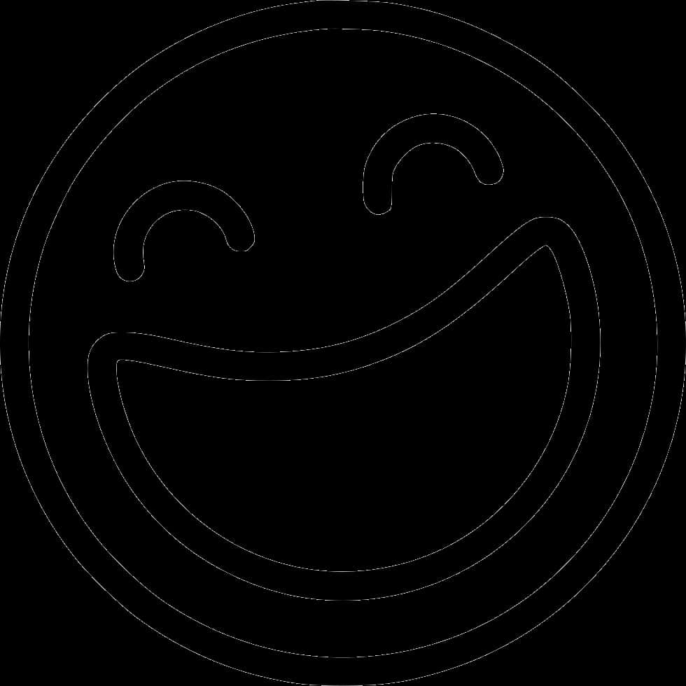Black-and-white Laughing Emoji