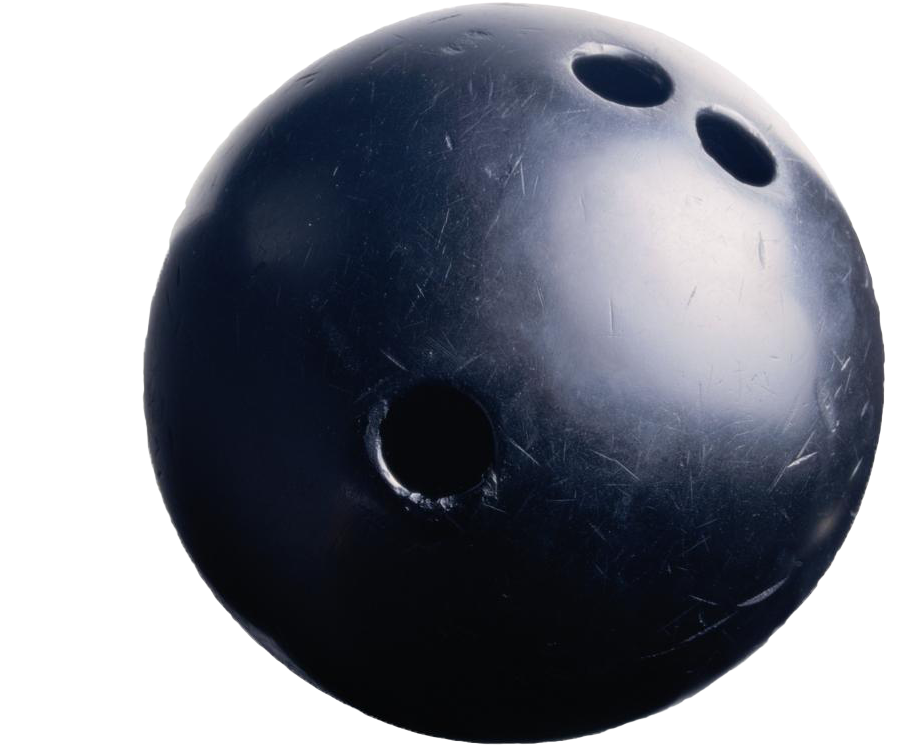 A Close Up Of A Black Bowling Ball