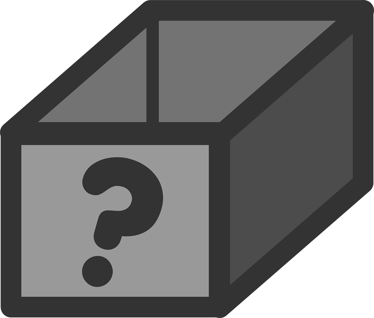 A Grey Box With A Question Mark