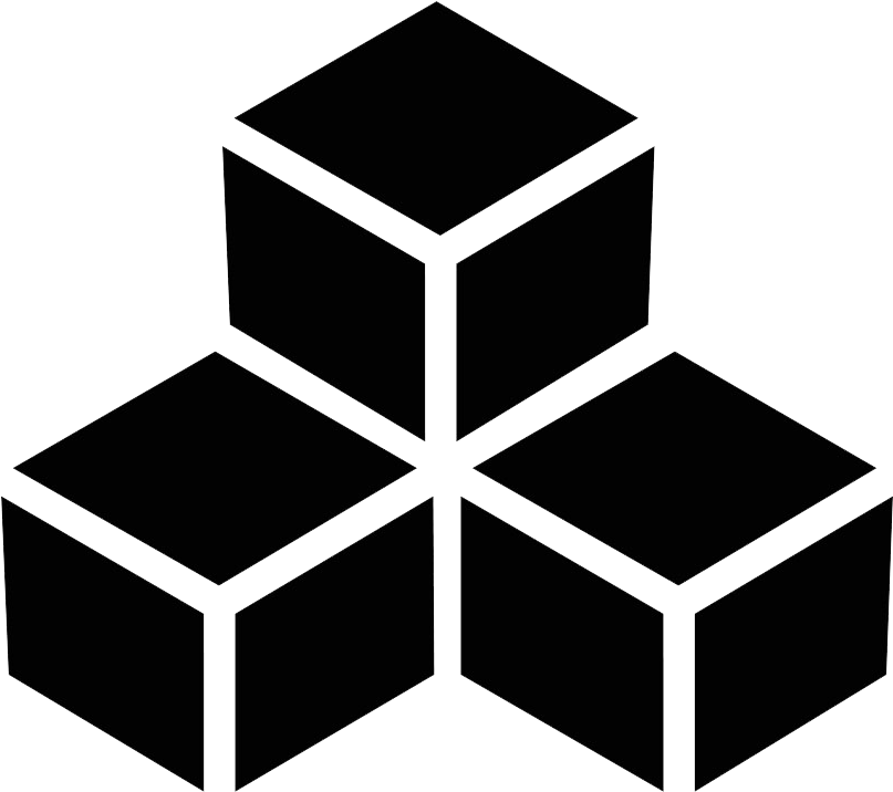 A Black Cubes On A Black Background