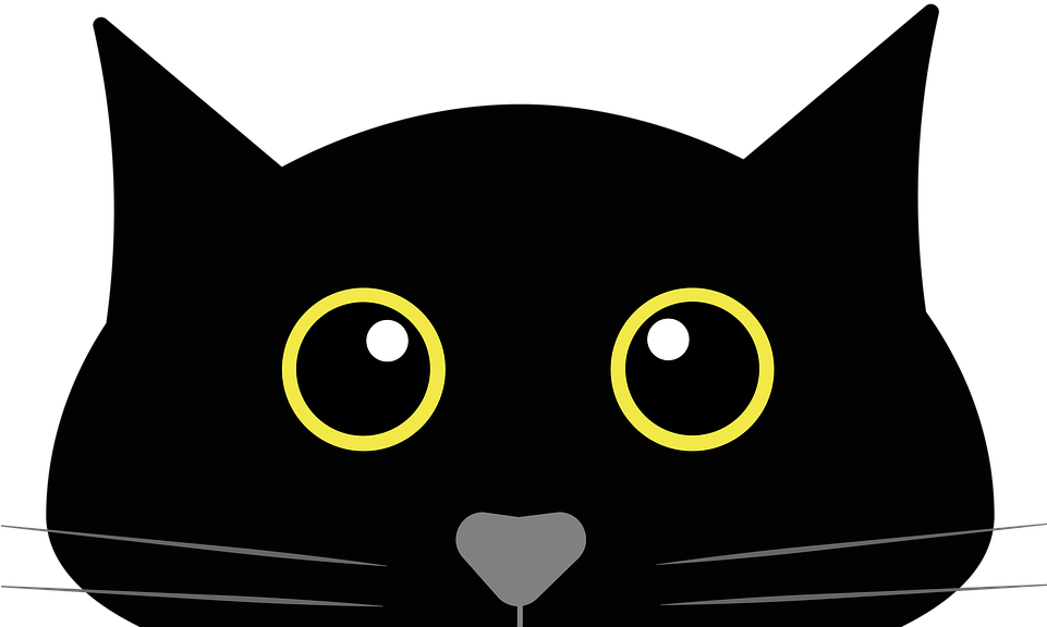 Black Cat Head Clipart, Hd Png Download