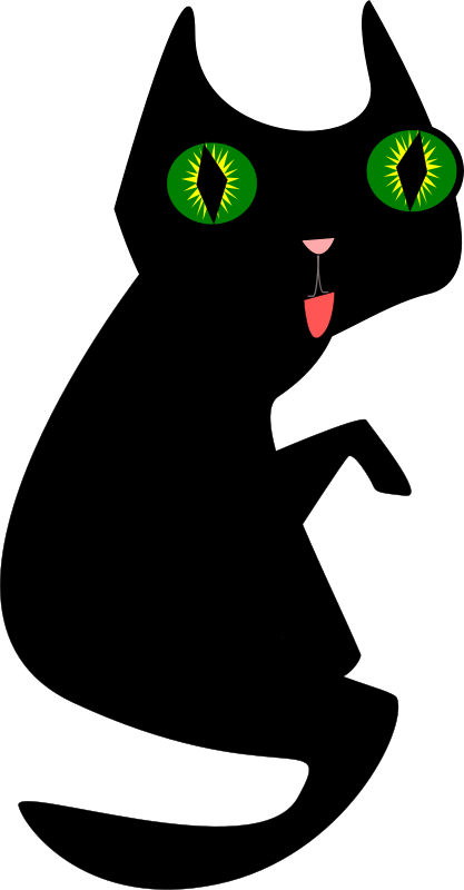 A Cat's Face With A Black Background