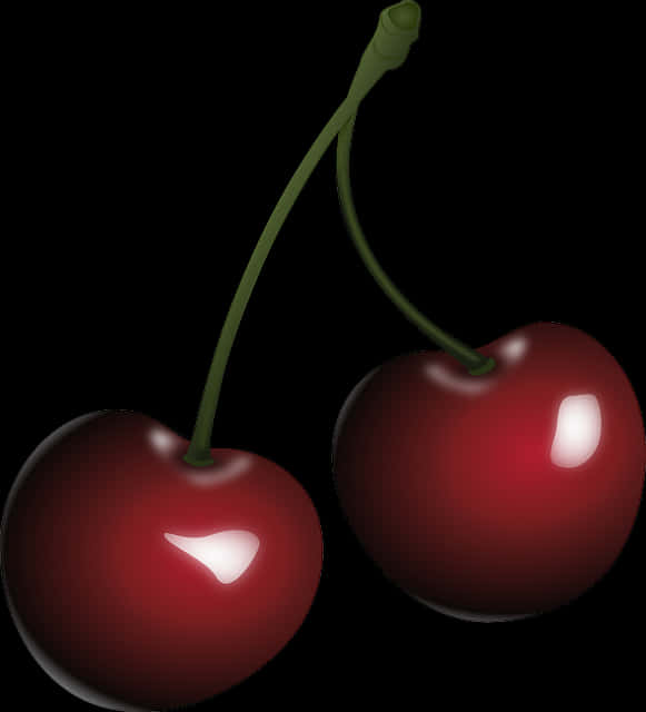 A Pair Of Red Cherries