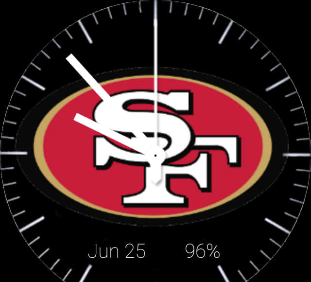 Black Clock With 49ers Logo