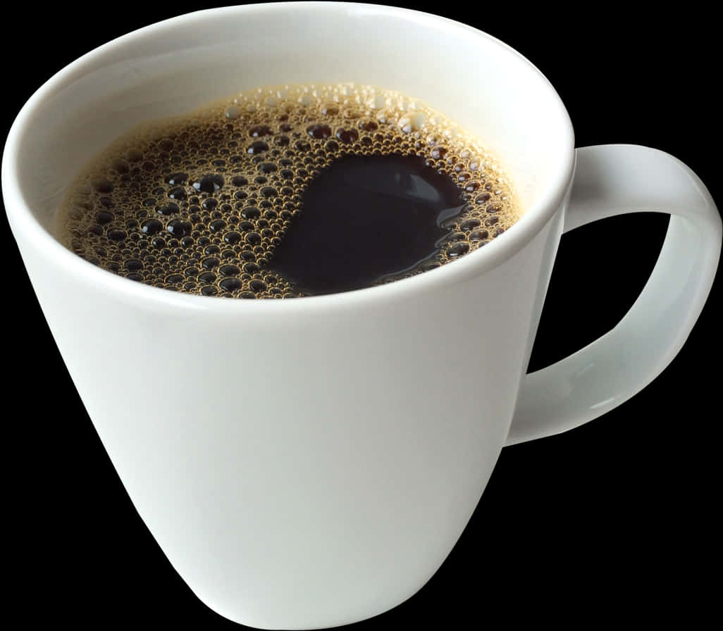 Black Coffee White Mug