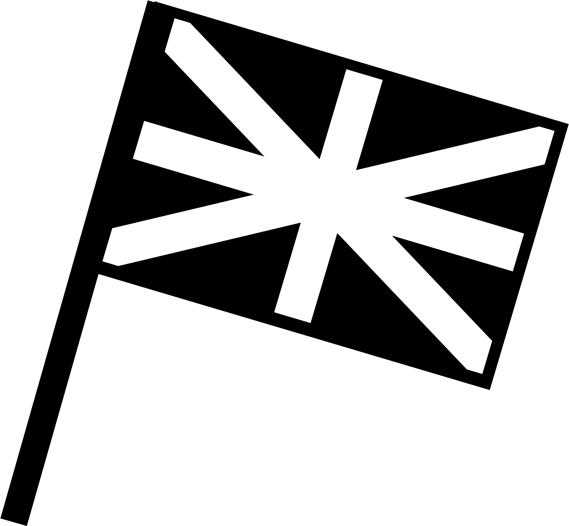 A White Flag With Black Background