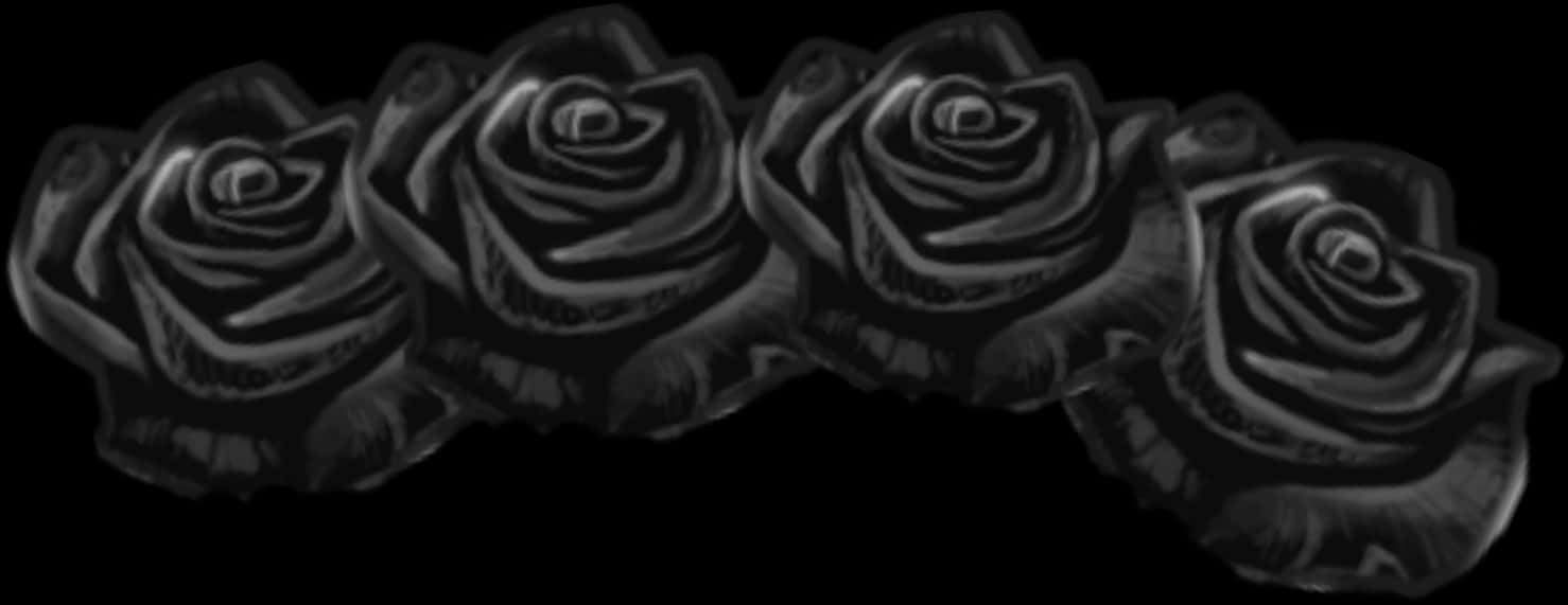 Black Crown Made Of Roses