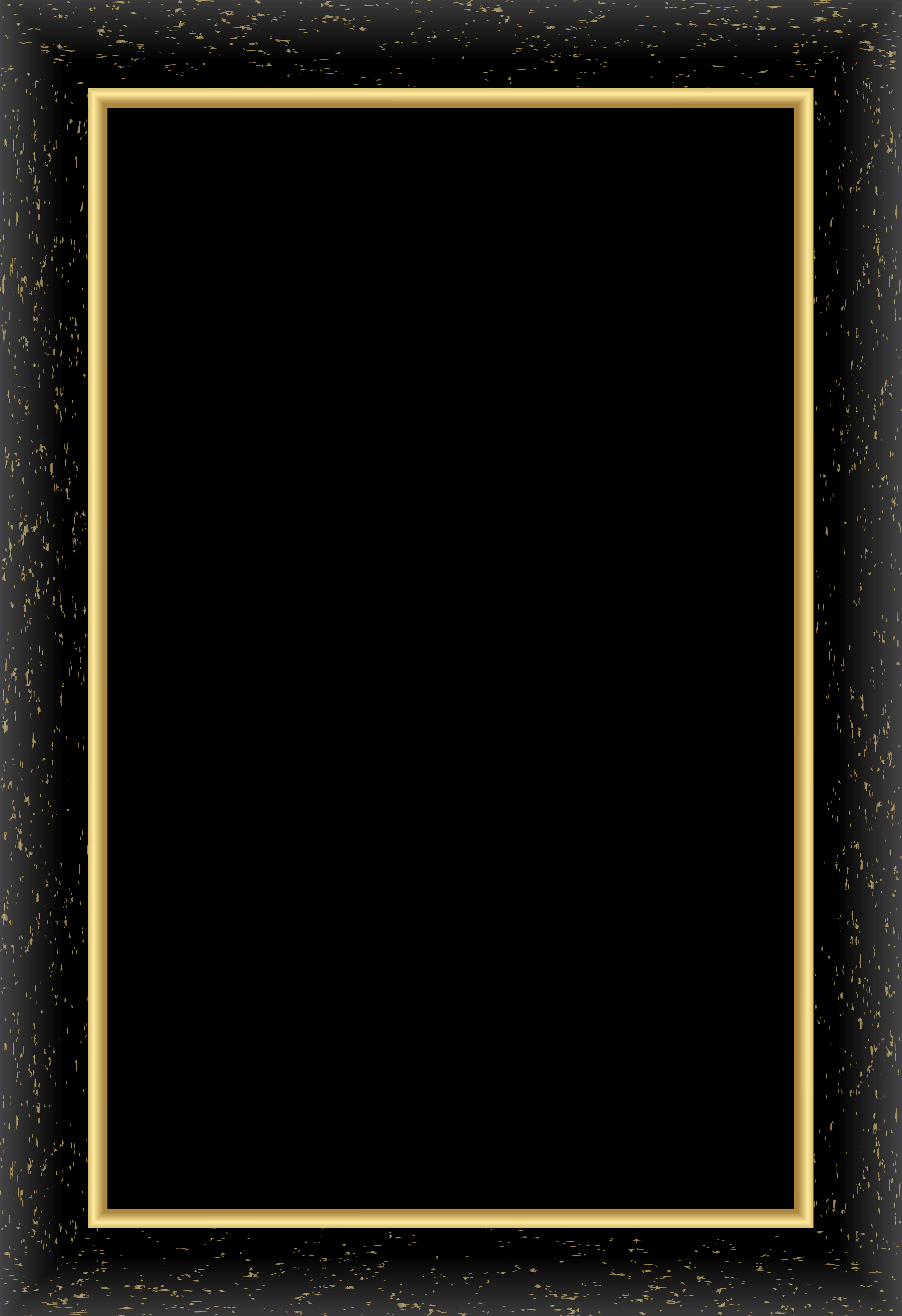 A Black And Gold Rectangular Frame