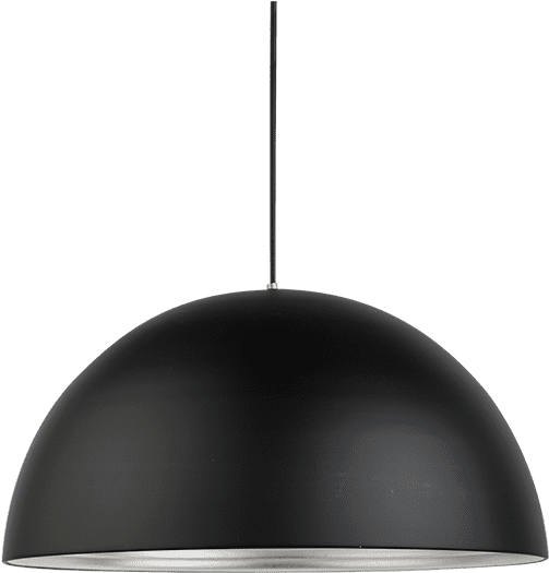 A Black And Silver Ceiling Light