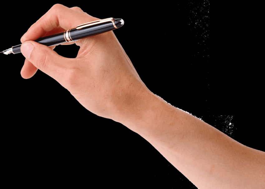 A Hand Holding A Pen