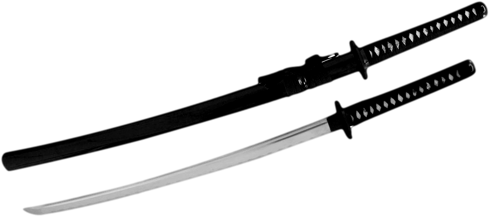 A Sword With A Black Handle