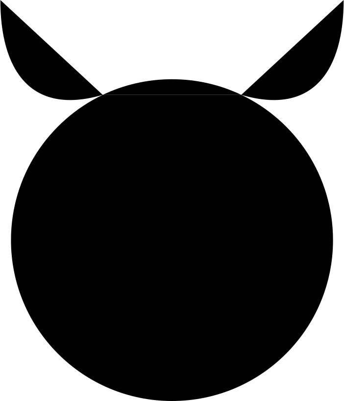 A Black Circle With White Lines