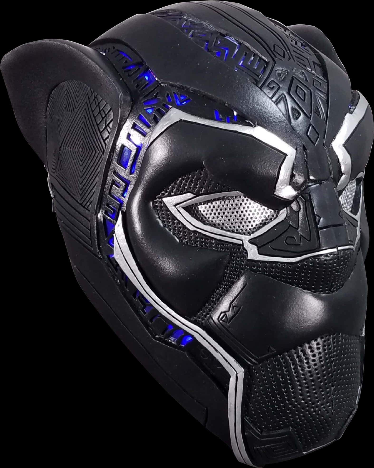thumbnail image 2 of Spider-Man LED Light Mask – Black Panther & Iron Man Reversible Cosplay Full Mask 2 of 5