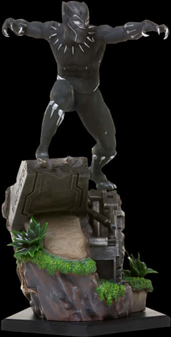A Statue Of A Black Panther