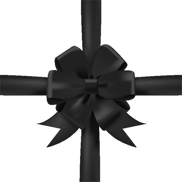 A Black Ribbon With A Bow