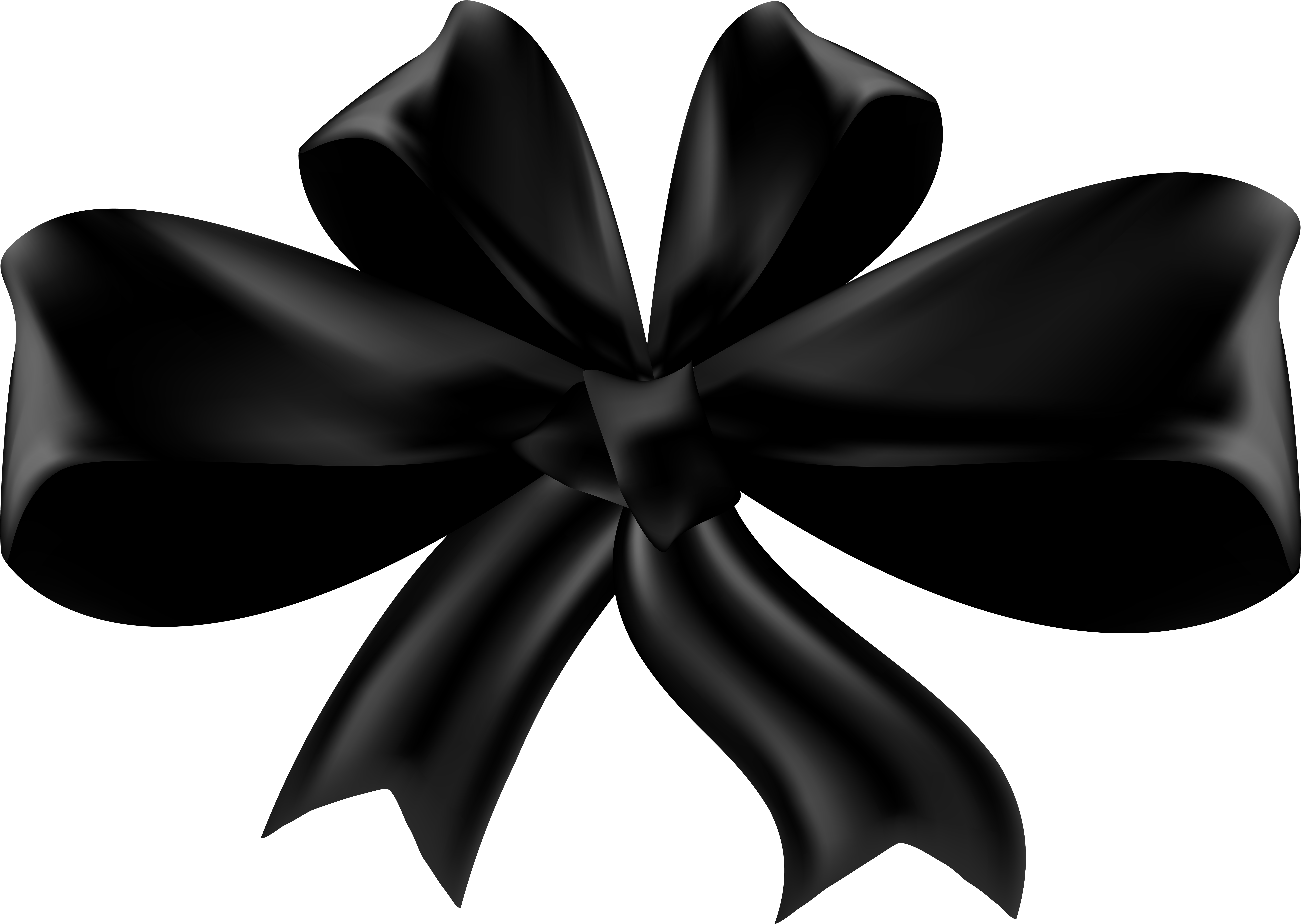 A Black Bow On A Black Background