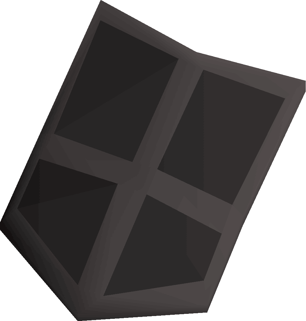 A Black Rectangular Object With A Cross