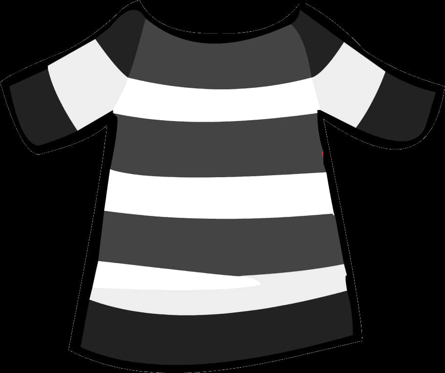 A Black And White Striped Shirt