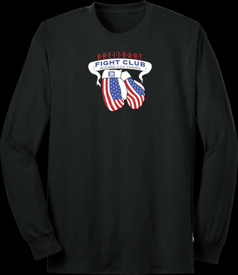 A Long Sleeved Black Shirt With A Logo On It