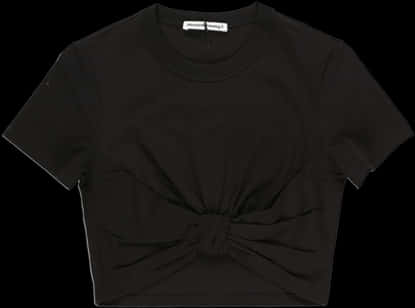 A Black Shirt With A Bow