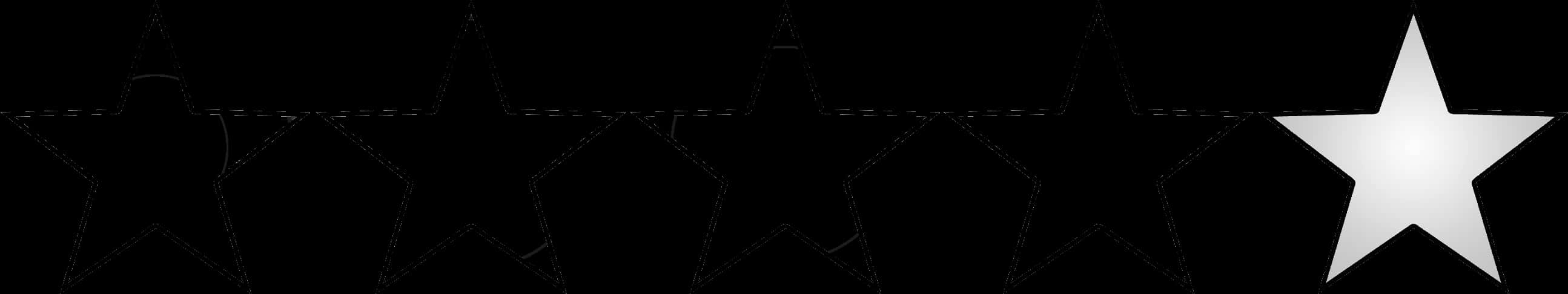 A Star In A Black Background