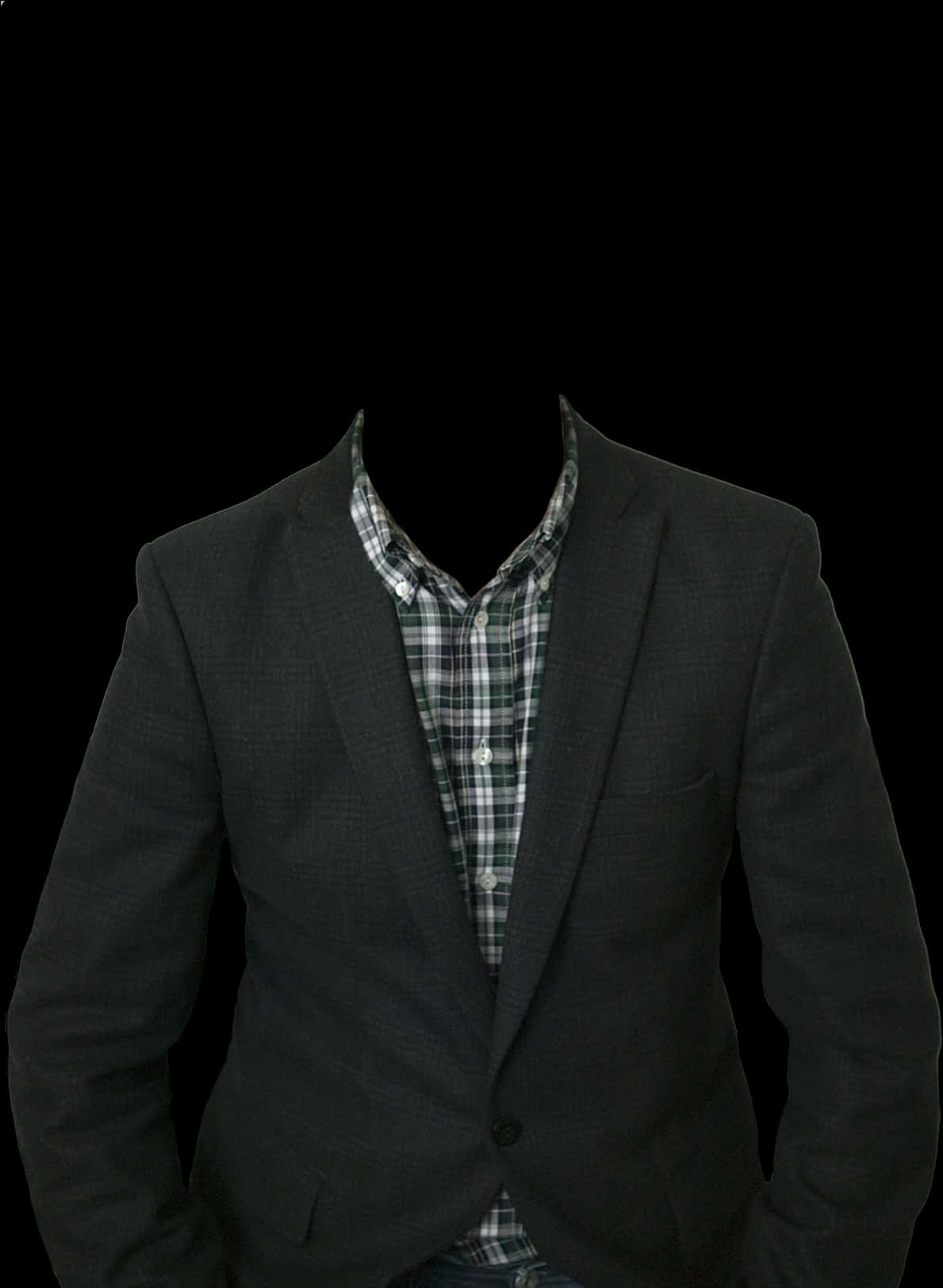 A Person's Body With A Suit