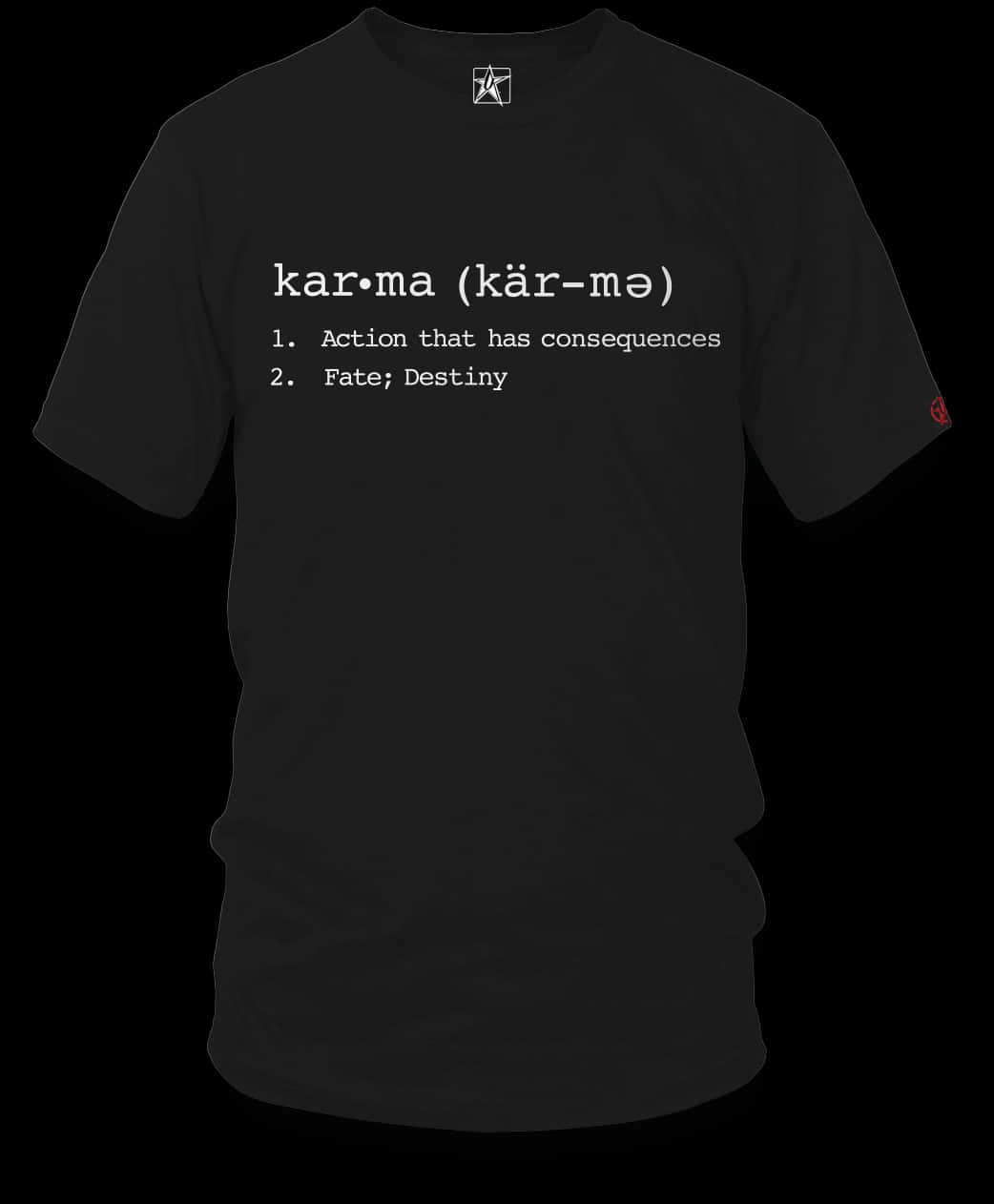Black T Shirt With Karma Meanings
