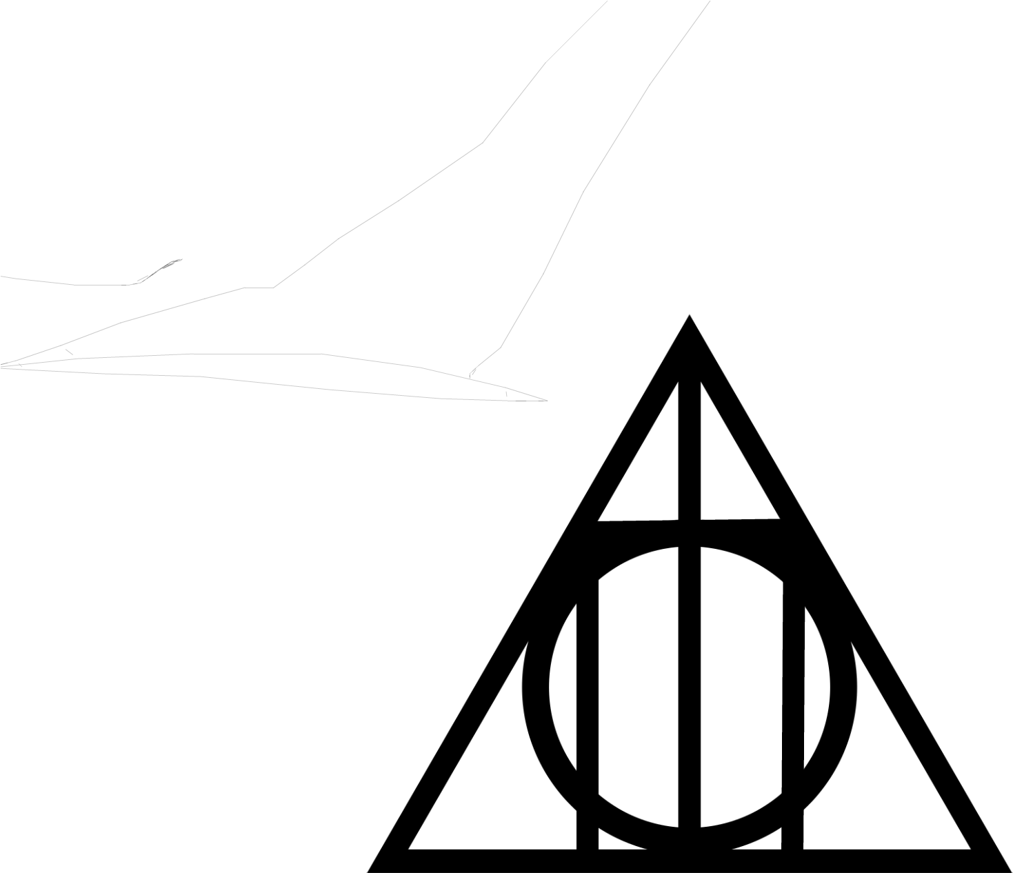 A Black Background With A Triangle And A Circle