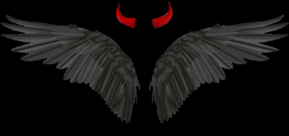 Black Wings With Devil Horns