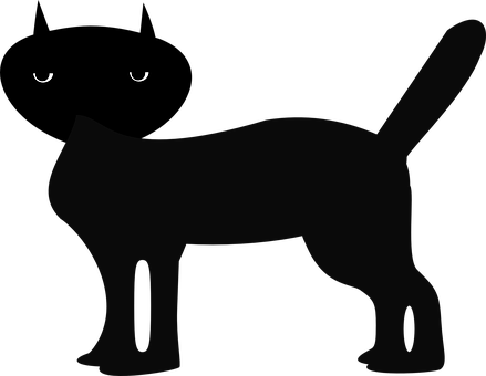 A Black Silhouette Of A Dog