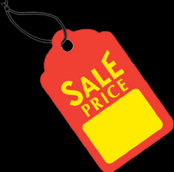 A Red And Yellow Sale Tag