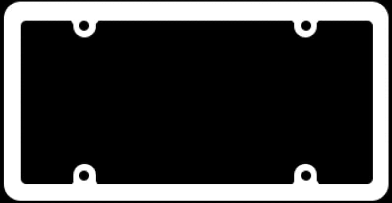 A Black Rectangular Object With White Border