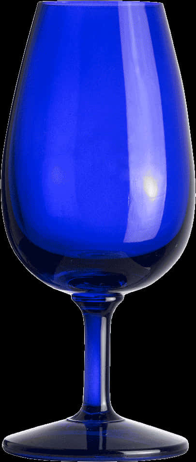 A Blue Wine Glass With A Black Background