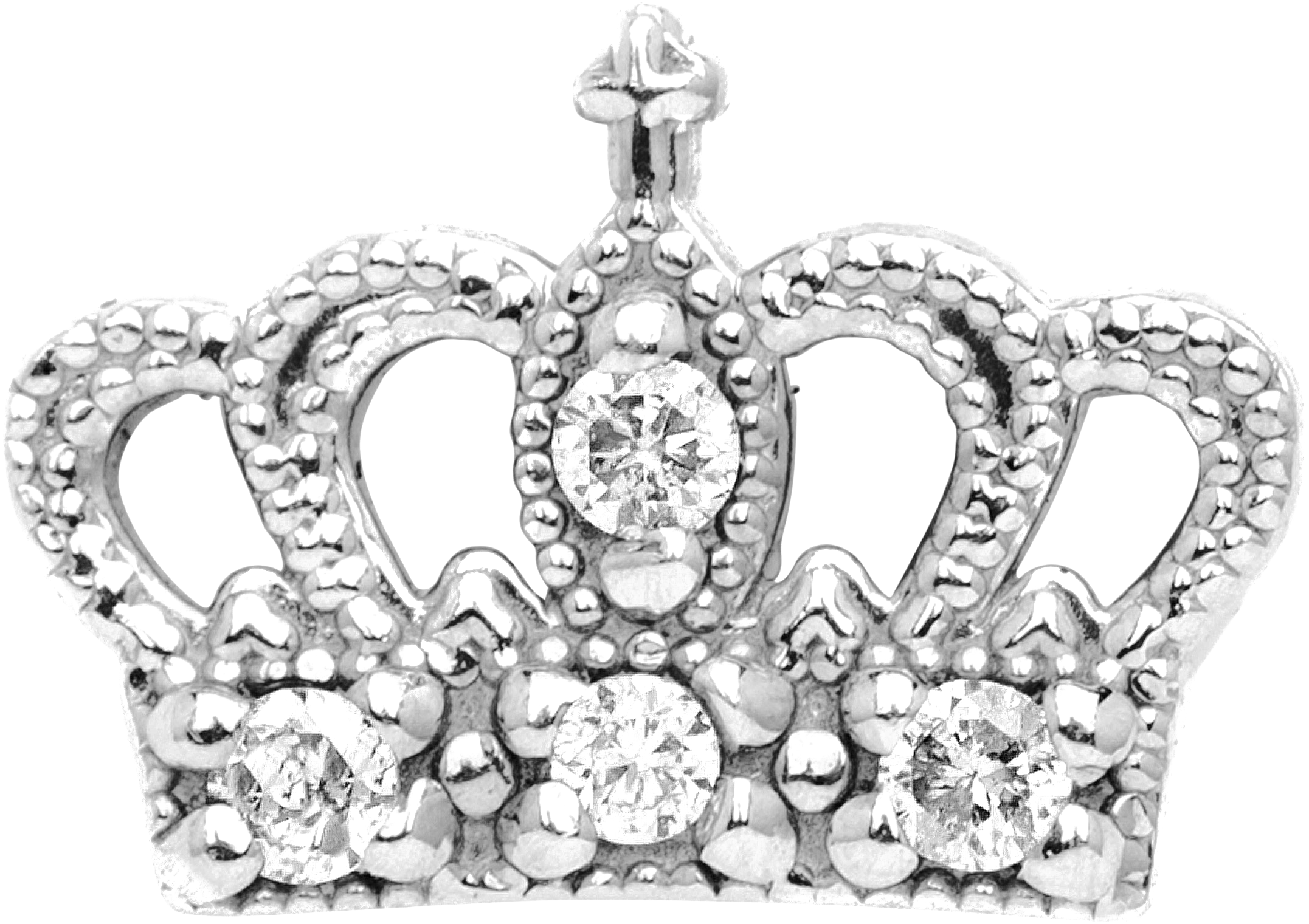 A Silver Crown With Diamonds