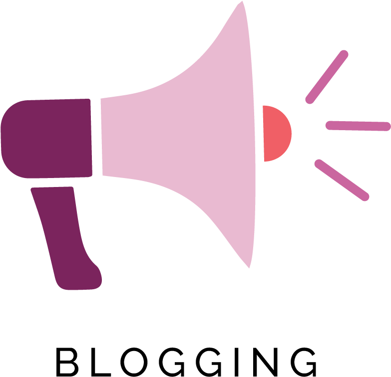 A Purple And Pink Megaphone With A Red Dot